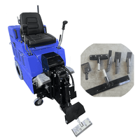 Machine à décapage de sols, profondeur réglable, commande PLC, alimentée par batterie 48V, outil de démolition de carrelage