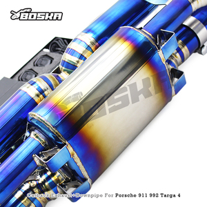 Tubos de Escape Catback Personalizados para Porsche 911 991.2 GT2 RS 3.8T 2018-2019 Boska Racing, Tubo de Escape de Titanio con Silenciador - Product Image 6