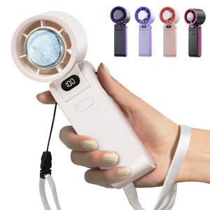 พัดลมมือถือแบบพกพา 3600 มิลลิแอมป์ พร้อมหน้าจอ LED ปรับความเร็วได้ 199 ระดับ พับเก็บได้ ชาร์จไฟได้ - Product Image 1