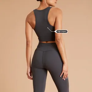 Wholesale Fitness Clothing Yoga Top Legging Fitness Clothings Activewear Gym 2 Pcs Sportswear Yoga Sets