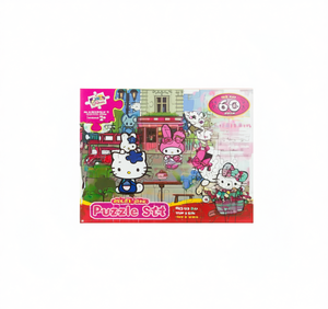 Puzzle en papier Hello Kitty, 60 pièces, puzzle de dessin animé en couleur pour enfants de 5 à 7 ans, jouet unisexe - Product Image 1