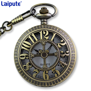 Montres de poche personnalisées, <span class=keywords><strong>montre</strong></span> de poche <span class=keywords><strong>à</strong></span> quartz tendance, cadeau pour homme et <span class=keywords><strong>femme</strong></span>, montres de poche antiques, chiffres arabes, classiques - Product Image 2