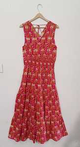 Vestido largo sin mangas de algodón puro hecho a mano para mujer para verano moderno fácil de usar fiestas playa hermosa silueta Color Natural - Product Image 4