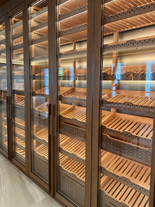 Armadio Personalizzato per <span class=keywords><strong>Vini</strong></span> <span class=keywords><strong>e</strong></span> Sigari con Controllo della Temperatura <span class=keywords><strong>e</strong></span> dell'Umidità per la Sala Sigari di Club di Lusso - Product Image 4