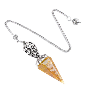 Colgante de Piedra Natural en Forma de Pirámide Hexagonal, Pulido, Tallado Retro, con Energía Curativa, Péndulo de la Suerte para Meditación y Enfoque en la Brujería - Product Image 3