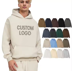 Dropshipping Streetwear pour hommes Logo graphique personnalisé Impression bouffante Sweat à capuche unisexe de haute qualité à épaules tombantes - Product Image 1