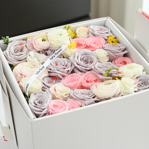 Boîte surprise créative Explosion Flower Flying Butterfly Double Coffret cadeau en ivoire pour cadeaux floraux - Product Image 6