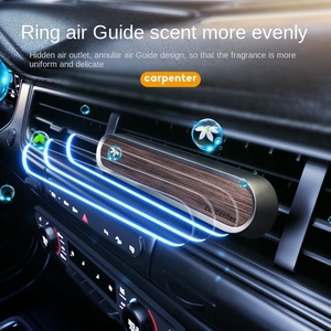 Penyegar Udara Mobil Kayu Mewah Berkualitas Tinggi, Klip Ventilasi Kayu Alami, Diffuser Aromaterapi Logam Tahan Lama, Universal untuk Mobil - Product Image 3