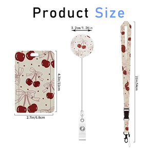 Student <b>ID</b> card/meal card protective cover, ABS retractable <b>ID</b> card, vertical design, double-sided UV printing, embossed gloss, - Product Image 4