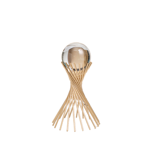 Acessórios de Decoração Moderna de Luxo para Casa, Artesanato em Metal Cristal Dourado, Ornamentos Criativos para Exibição na Sala de Estar Feitos de Ferro - Product Image 1