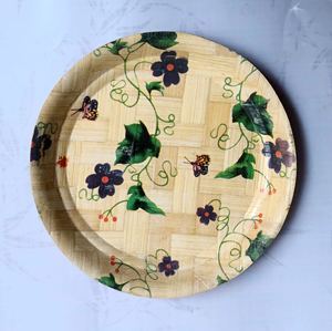 Assiette à salade en bambou tissé de 9 pouces (23 cm) - Product Image 6