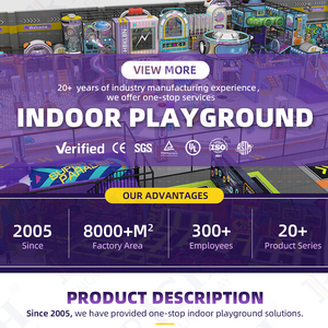 Équipement de terrain de jeu intérieur pour enfants : Toboggan en plastique, trampoline, château gonflable, parc d'aventure, complexe commercial - Product Image 4