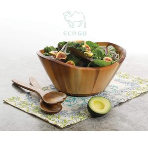 Logo personnalisé cuisine bol à salade en bois d'acacia bol en bois d'acacia cuisine vente en gros de vaisselle en bois d'acacia saladier - Product Image 6