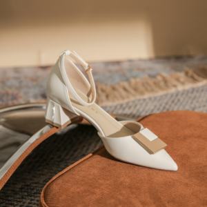 Tacones Altos de Cuero con Punta en Pico para Verano/Invierno, con Tratamiento Antideslizante, para Fiestas, Oficinas, Bodas y Eventos Formales - Product Image 2