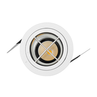 Plafonnier encastré LED en aluminium 25W, diamètre 120mm, faisceau étroit, réflecteur, IP44, usage hôtelier, design moderne, CRI 90, 2500 lumens