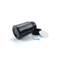 50 ml 100ml 300ml toucher doux bouchons à vis en aluminium pet noir mat bpa pot vide comprimés médecine conteneur capsule de pilule bouteilles