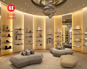 Retail Shoe Store Display Shelf | Custom Shoe Furniture <b>Counter</b> & Interior Decoration for Shop Fitting - Product Image 1