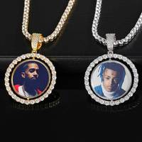 Collier avec pendentif photo personnalisé, médaillon commémoratif avec image, chaîne en corde, fabricant de bijoux OEM ODM