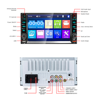 2din Carplay Android Auto 7 pouces 2 Din autoradio lecteur Mp5 pour toyota voiture stéréo vidéo lecteur DVD écran tactile