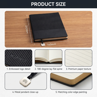 Carnet en cuir rigide A5 à motif vertical avec logo personnalisé, carnet souple créatif pour affaires et école, planificateur pour petits lots de journaux intimes