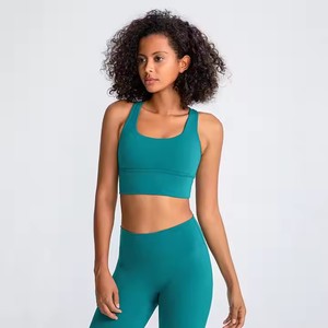 Femmes grande taille léger motif à carreaux Gym Yoga débardeurs respirant sans bretelles séchage rapide antistatique moyen soutien-gorge de sport - Product Image 2
