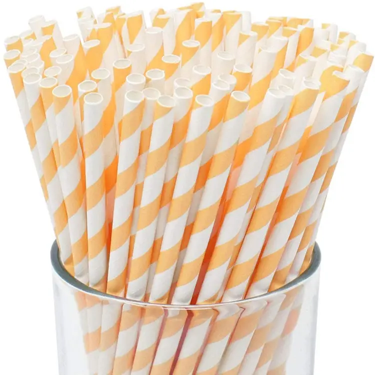 Eco friendly biodegradable disposable paper drinking straw for beverage cocktail party