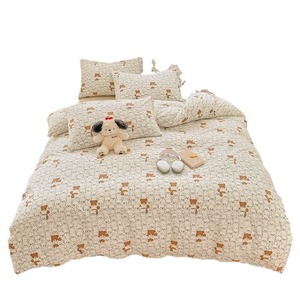 Chất lượng cao Ins Hot 100% cotton in tấm ga trải giường 4pcs thiết lập, mô hình phim hoạt hình tinh khiết bông Duvet cover bedding <span class=keywords><strong>Set</strong></span> - Product Image 6