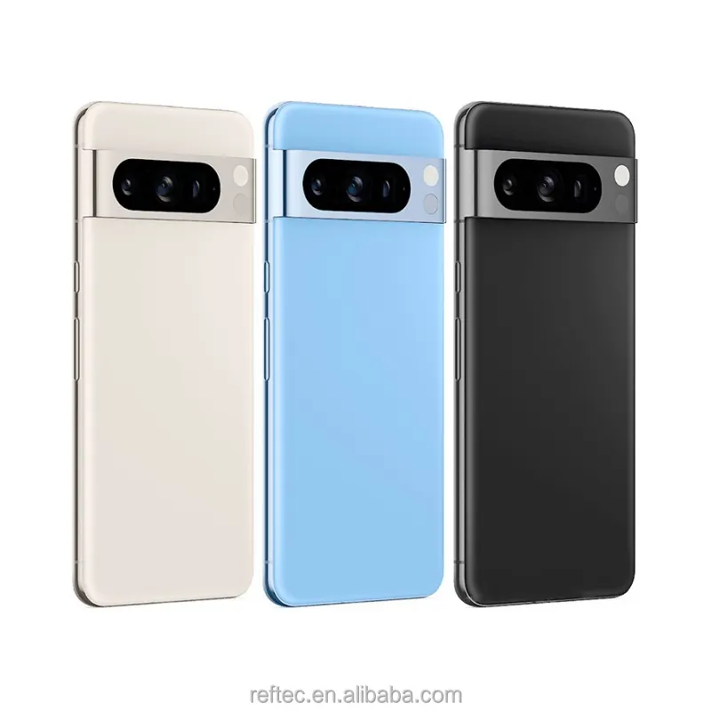 HK Stock Bulk 6,7 "Pixel 8pro 12 + 128GB ROM Nona-core 50MP Triple Cámara Android 5G Teléfono móvil para Google Pixel 8 pro Teléfonos usados