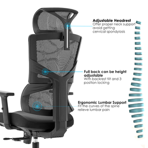 Executive Ergonomique Moderne Maison Personnel Meubles Mesh Inclinable À Gaz Pivotant <span class=keywords><strong>Chaise</strong></span> Tournante Bureau - Product Image 5