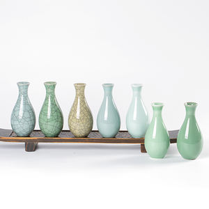 सुरुचिपूर्ण सेलाडोन क्रैले ग्ज <span class=keywords><strong>vase</strong></span> प्लम आकार सिरेमिक मिट्टी के बर्तन घर सजावट प्रीमियम संग्रहणीय उपहार - Product Image 1