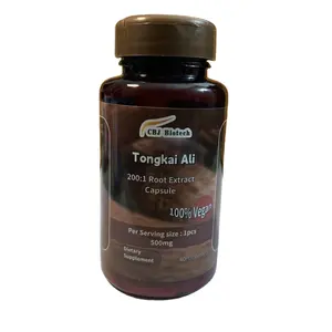 Supply Food Supplements 200:1 Pure 500mg Tongkat Ali extract capsules