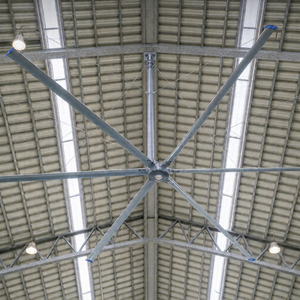 Ventilateur de plafond HVLS à refroidissement par air à haute efficacité IE5 PMSM, fonctionnement silencieux, pour les zones d'élevage et d'étables - Product Image 1