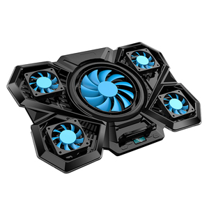 Tấm tản nhiệt laptop RGB 5 quạt siêu bền, màn hình LED, cổng USB kép, đế tản nhiệt chơi game cho laptop 17.3 inch - Product Image 3