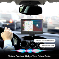 Écran tactile intelligent PND 7 pouces HD IPS avec CarPlay et Android Auto sans fil ou filaire, lien miroir, vente en gros d'usine pour voiture