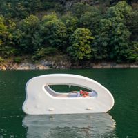 Bateau gonflable pliable de 4,5 m avec moteur électrique |   Maison flottante haut de gamme pour plateforme de yacht