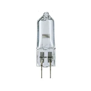 HoneyFly EHJ 64655 GX6.35 Halogen Lamp 24V 250W Warmwhite Projector Bulb Clear Crystal Light Optical Instruments Shadowless Lamp