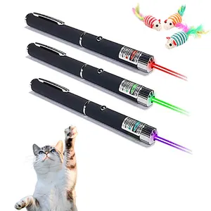 批发宠物猫玩具产品紫色绿色红色互动宠物猫激光笔玩具互动猫