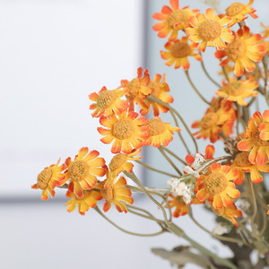 Flores Artificiales de Margarita Ruilisi, Color Naranja, Amarillo y Blanco, de Seda, para Decoración del Hogar, Bodas y Fotografía - Product Image 4