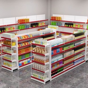 Étagère de supermarché en métal à prix d'usine, présentoir personnalisé en acier pour épicerie, étagère de magasin - Product Image 3
