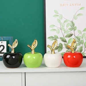 Ornements de table créatifs en céramique nordique <span class=keywords><strong>pomme</strong></span> de Noël noir blanc Art minimaliste moderne décor à la maison de luxe - Product Image 1
