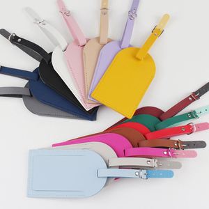 Water Resistant Custom Branded PU Luggage Tag Metal Clasp Design for Duffel Bag <b>Backpack</b> Travel Use - Product Image 3