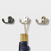 Crochets muraux multifonctionnels en alliage de zinc écologique pour salle de bain et cuisine, crochets à double extrémité pour serviettes et vêtements, pour usage hôtelier