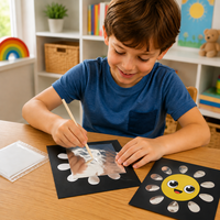 Kit d'art en feuille métallisée personnalisable DIY : Transfert Magique, Inspire la Créativité, Amusant, Éducatif, Ensemble d'activités manuelles faites à la main