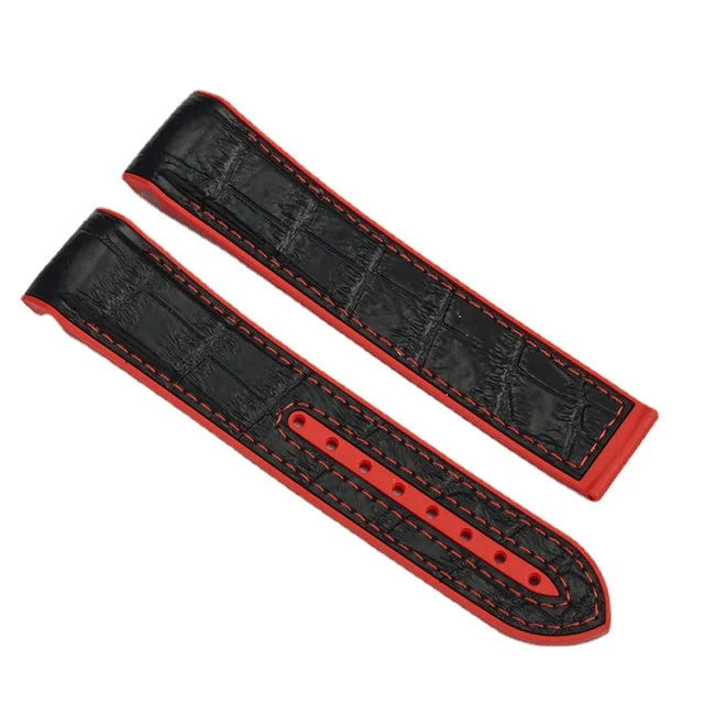 Luxury Curve End Silicone Watch Band for Omega Sea Master Men's Cosmic Ocean Rubber Waterproof Sport Watch Strap 20 22mm
