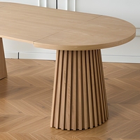 Table à manger extensible en placage MDF de haute qualité, directement de l'usine, pour salle à manger familiale