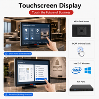 PC Industrial con Pantalla Táctil de 21.5-65 Pulgadas, Intel I3 I5 I7, Montaje VESA, Monitor Táctil de Escritorio para Sistema MES de Fábrica, Taller