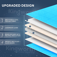 Couverture rafraîchissante Kingworth Large Qmax Tecnology Soft Throw pour les personnes ayant chaud la nuit