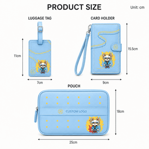 Set de Organizador de Viaje Personalizado <span class=keywords><strong>para</strong></span> <span class=keywords><strong>Niños</strong></span> con Porta Pasaportes, Etiqueta <span class=keywords><strong>para</strong></span> Equipaje y Bolsa con Cierre, Set de Accesorios de Viaje Infantiles con Dibujos Animados - Product Image 2