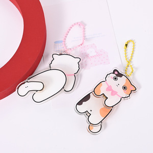 Llavero de Plástico Acrílico Personalizado con Diseño de Gatito que Mueve la Cola, con Música, Impresión UV, Colgante de Moda para Bolsos, Souvenir - Product Image 3