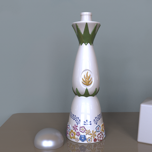 Chai rượu Tequila Reposado sứ thủ công, in hoa nổi nhiều màu sắc, thiết kế logo tùy chỉnh - Product Image 4